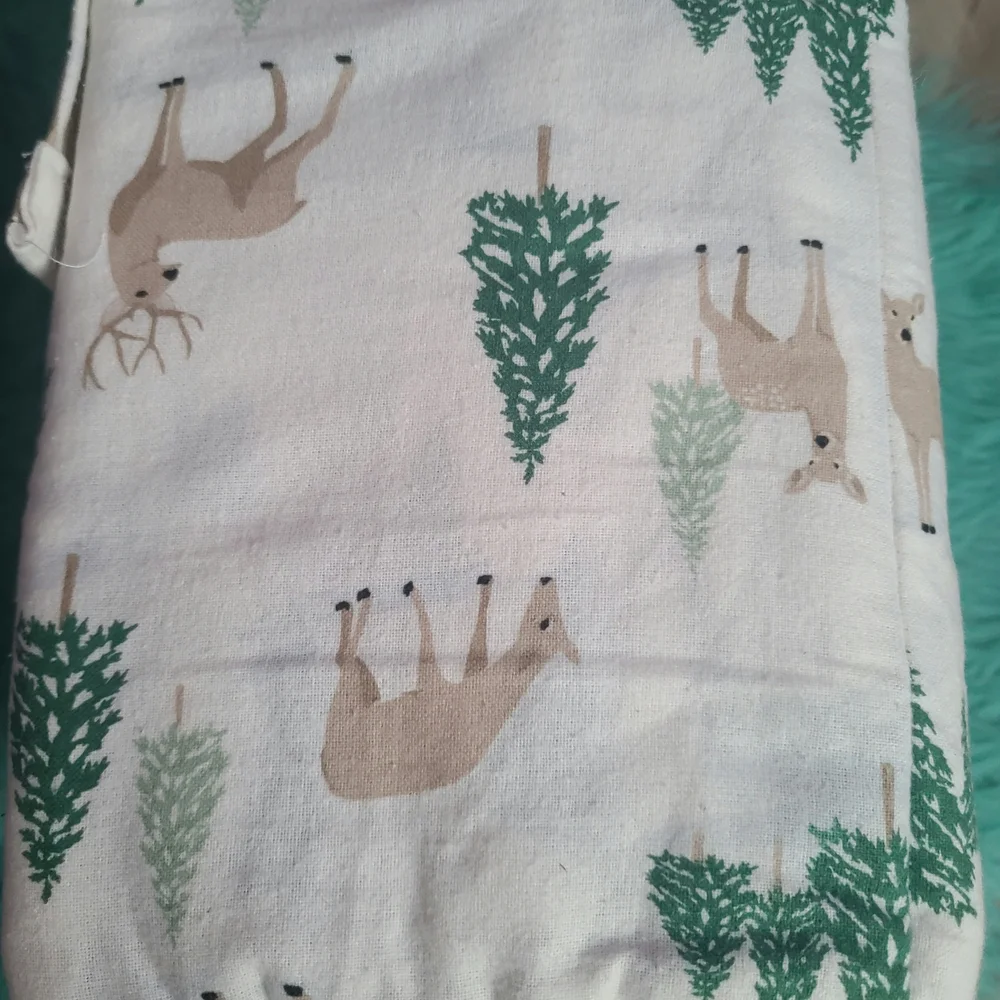 Mainstays Soft & Cozy Flannel Sheet Set - Green and Cream